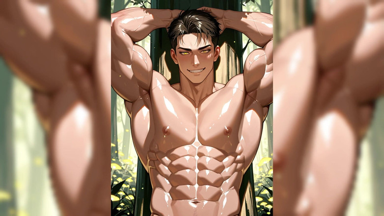 Erotic Man: Ai hand beau hommes avec des abdominaux