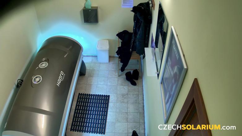 Czech Solarium: Czech Solarium 233: Busty Brunette Takes the Spotlight