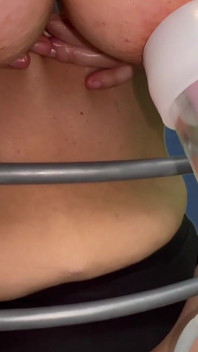 Hucow milking and self sucking