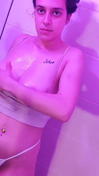 Wet and Messy Full Body Oiled Boobs Ass Pussy in the Shower