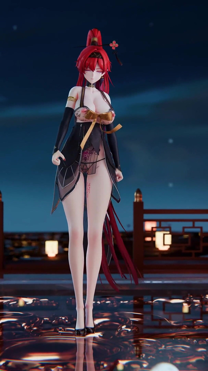 MikuMotion: [mmd] boutique Yinyin-bingbing baile coreano lencería erótica striptease obsceno