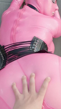 Cristal Kinky Pink Rubber Doll Getting Fucked Outdoors POV