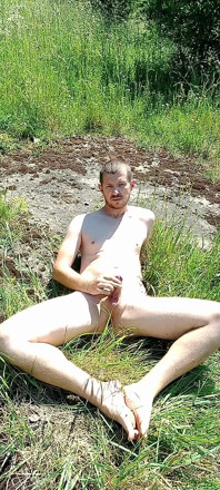 Alexnudist Jerks off in Nature and Walks Naked in Nature