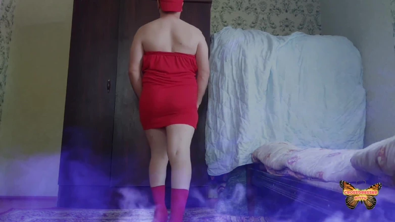 Kitty_Cross: Het byte femboy modell crossdresser hemlagad striptease stor röv ben...
