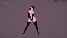 Procace raiden shogun phut Hon sexy danza hentai animazione