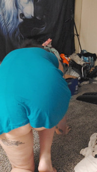Satin Lady From the Back