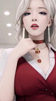 Blonde Secretary's Office Secret! Red Dress Hugging Curves, Beige Suit Barely Containing Her Fullness