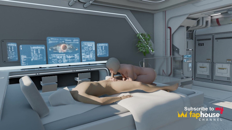 3dxpassion: Sci-fi Lab Secrets - 18yo Beauty Akari cavalga em cowgirl reversa, leva...