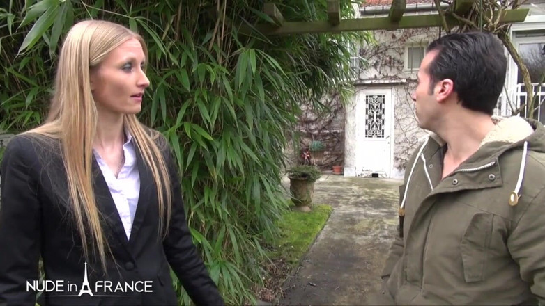 Nude in France: Gorgeous blonde with beautiful long hair gets banged by her...