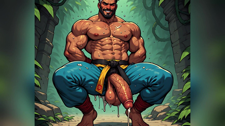 Erotic Man: Jungle Warrior Men Fantasy Art