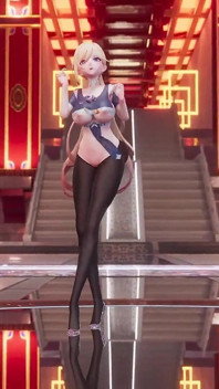 [mmd] Marionette erotik üniformalı siyah çorap