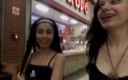 Dollscult: Plimbare dublă cu spermă la mall după o ejaculare facială...