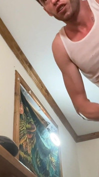 Jerk off Camera on Floor Facing off Captain Stance Big Bust