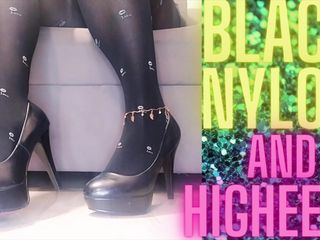 Monika Nylon: (31) Fetish kaki, nilon hitam dan sepatu hak tinggi