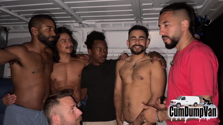 Cum Dump Van: Młody ciasny latynoski bierze potwora kutasy oklep spust wywrotka van