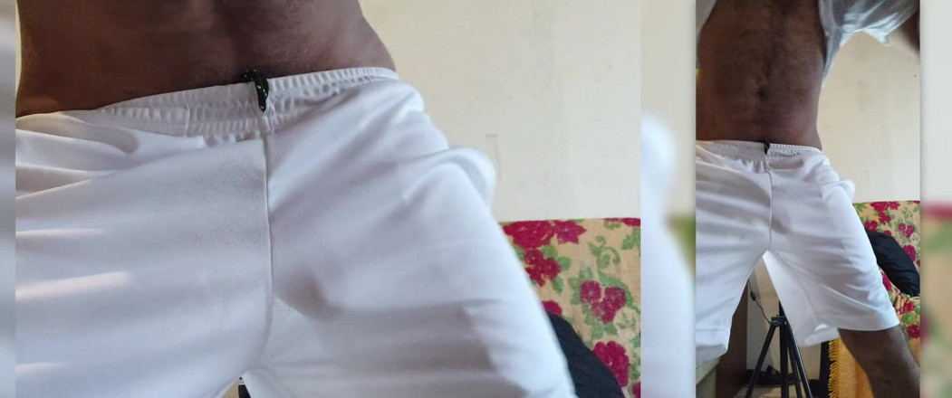Stink HairyMale: Pantalones cortos blancos transparentes