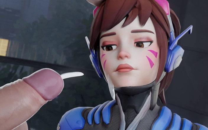 Orlikx: Sexy D.va požádá o použití kondomu pro velkého čůráka &amp; Intenzivní divoká...