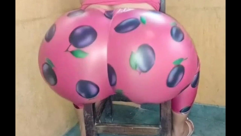 Xprohibidox1: ピンクレギンス 大きな尻が動く #2