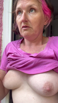 Pissing Outdoors Followed by Chatting with My Tits Out
