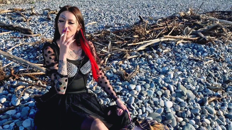 Your personal hell: Femdom Session by the Sea. Smoking Fetish, Bootfetish, Footfetish, BDSM...