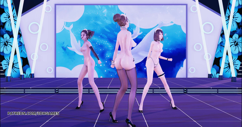 3D-Hentai Games: Hurly burly sexy maid naked dance 4K