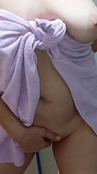 My Hot Stepmom Neighbor Seduces Me When She Comes Out of the Bathroom