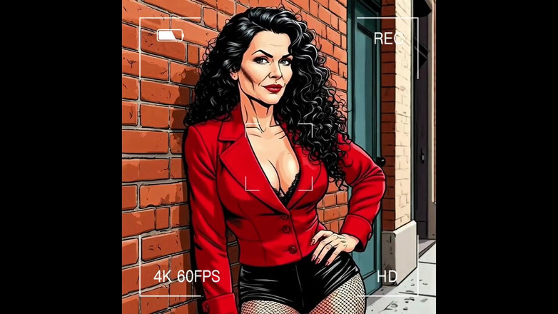 Octopussy Lovers Club: Casting för en 40-årig sexig slampa. Tecknad serie. MILF svarta strumpor