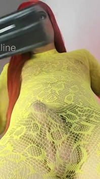 Colombian Shemale Fat White Cock Shows off Alone