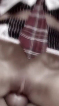 In the warehouse the brunette gets excited with fantasy