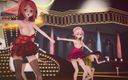 Mmd anime girls: Mmd r-18 аніме дівчата, сексуальний танцювальний кліп 357