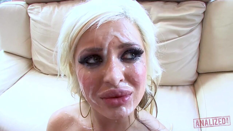 Analized: Analized - Andi Anderson Deep Throats Two Huge Black Dicks