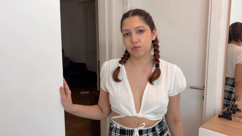 Mila Daisy: Fucked Best Friend's Daughter in Shiny Pantyhose