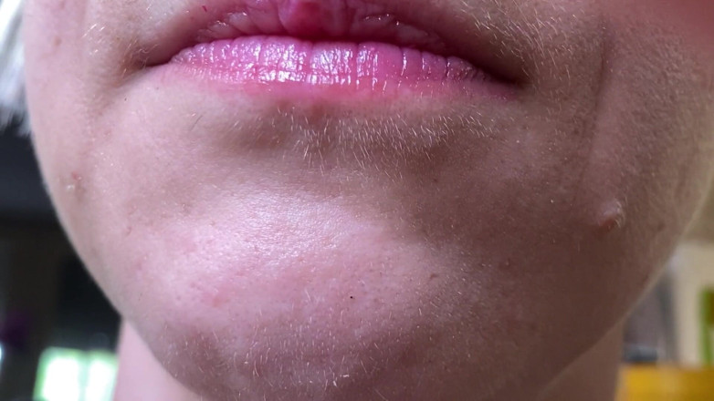 Cuteblonde666: Mondfetisj reuzes met model traint mensen extreme close-up