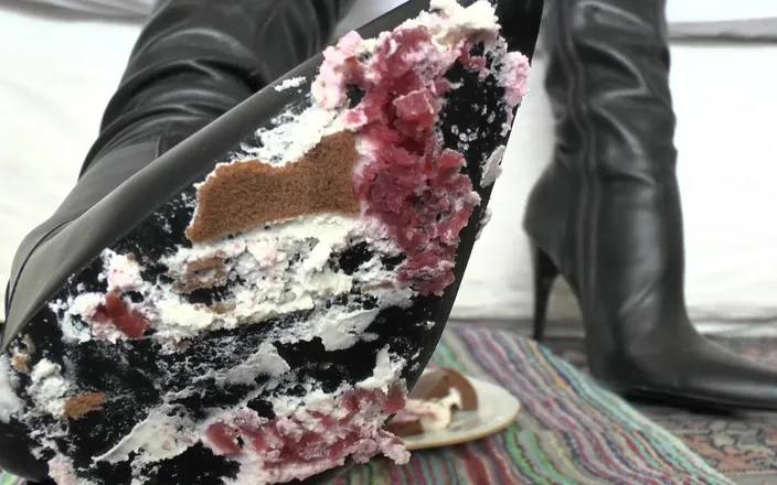 Lady Victoria Valente: Smoking Mistress and Delicious Dessert From Boot Soles, POV Clip,...