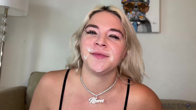 J-Mac: Big Booty Blonde PAWG Rharri Rhound Takes Big Facial From...