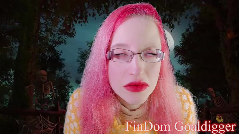FinDom Goaldigger: Halloweenowa transformacja penisa orzechów
