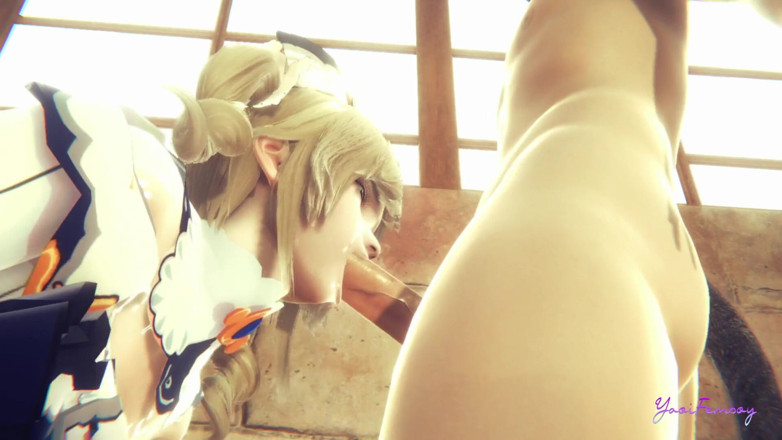 Yaoitube: Genshin Impact Yaoi - Czy Barbara Femboy może połknąć wszystkie mleko?