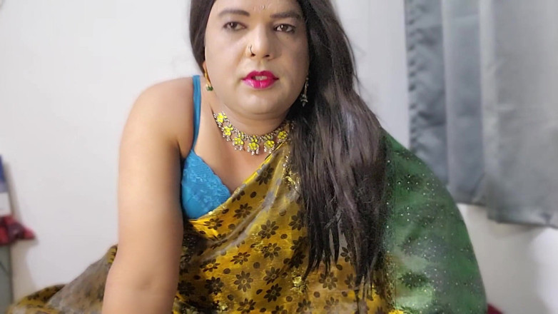 Indiansissychubby: Jag i girighet del 1 Älskar grön Saree Boka din show idag