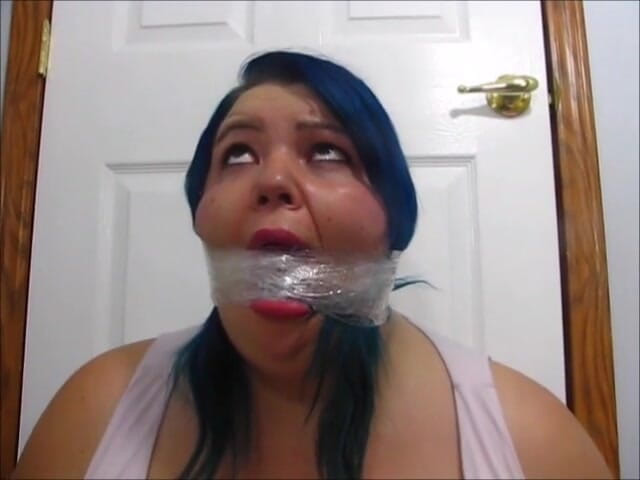 Selfgags classic: Lost bet: Gagged with her girlfriend's stinky panties!