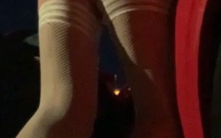 CindieLove: 7 Mins of Ass, Long Sexy Legs, Thigh-highs, Loves Truck...
