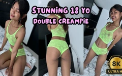 Bedövning 18år dubbel creampie