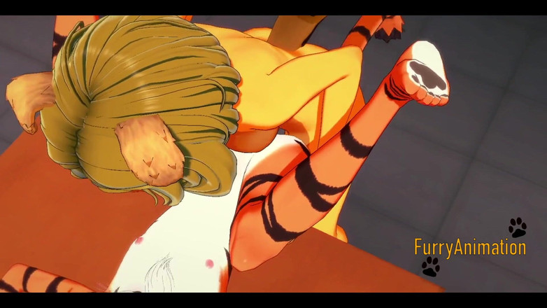 Yaoitube: Tüylü futanari hentai 3d - futanari ve kaplan kız sakso çekiyor ve dölleniyor -...