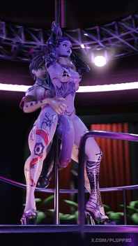 Plopp3d Wild Night at the Club:曲線美の女王は強烈な喜びと甘い満足感を切望しています