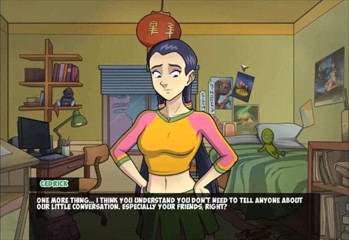Cartoon Play: Witch hunter part 36 - Asian teen suck under table in cafe