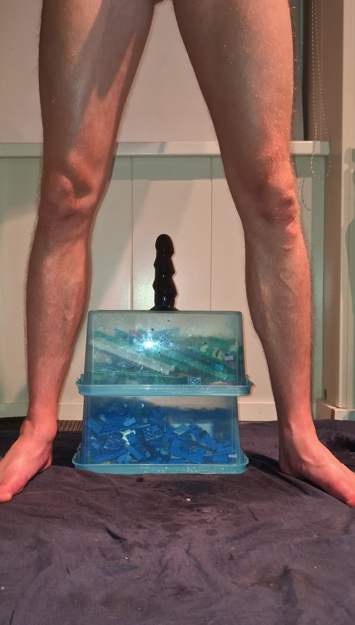 NoFace Twink X: Yalnız gay twink anal dildo - aşırı işeme orgazmları