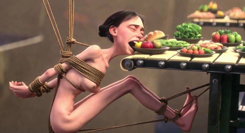 YOUR BEST FANTASY: สาวตัวผอมในการมัดเชือก - เซสชันให้อาหารแบบไม่หยุด