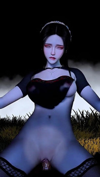 Beauty Glitched Bogini z dużymi aktywami - Hentai Animacja 3D