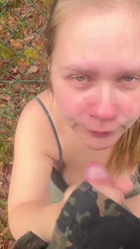 Forbidden Views - a Quickie at the Military Base Fence