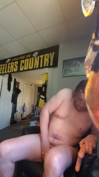 Lee Przybylowicz Hiding His Pathetic Little Sissy Clitty Behind a Water Bottle