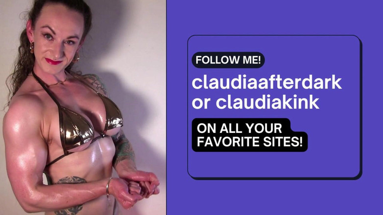 Claudia Kink: 스트리퍼를 구부리고 히타치 연삭을 하는 근육 소녀